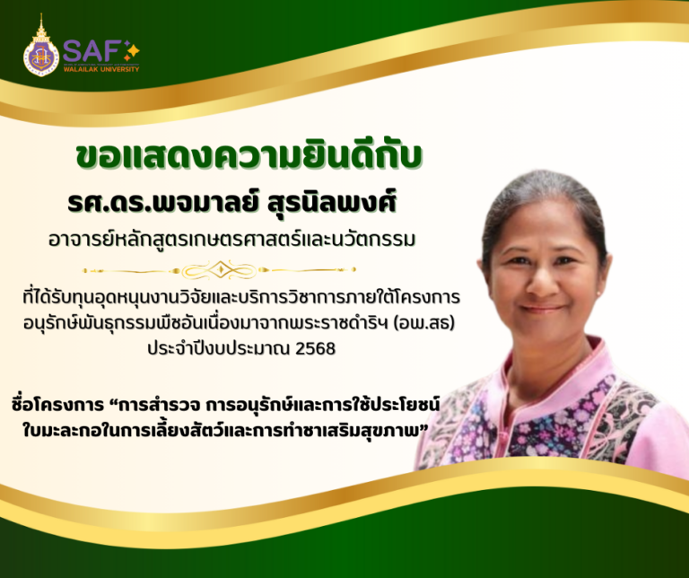 ทุนอุดหนุนงานวิจัยและบริการวิชาการ