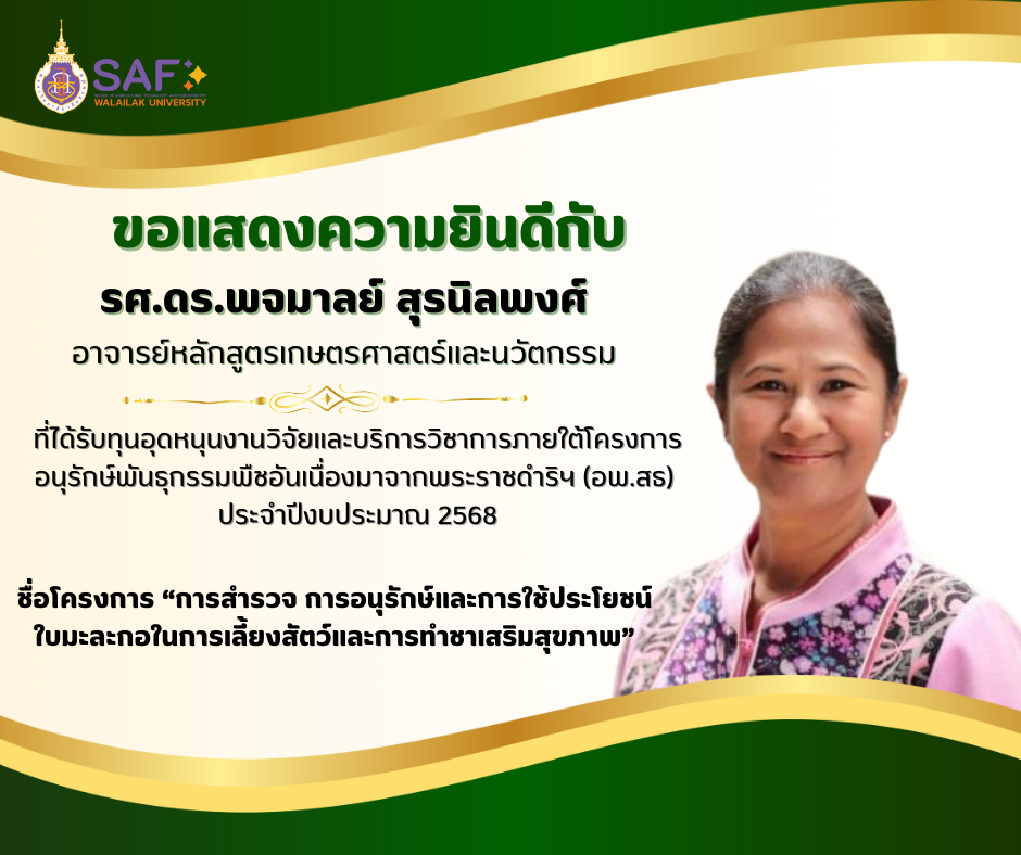 ทุนอุดหนุนงานวิจัยและบริการวิชาการ