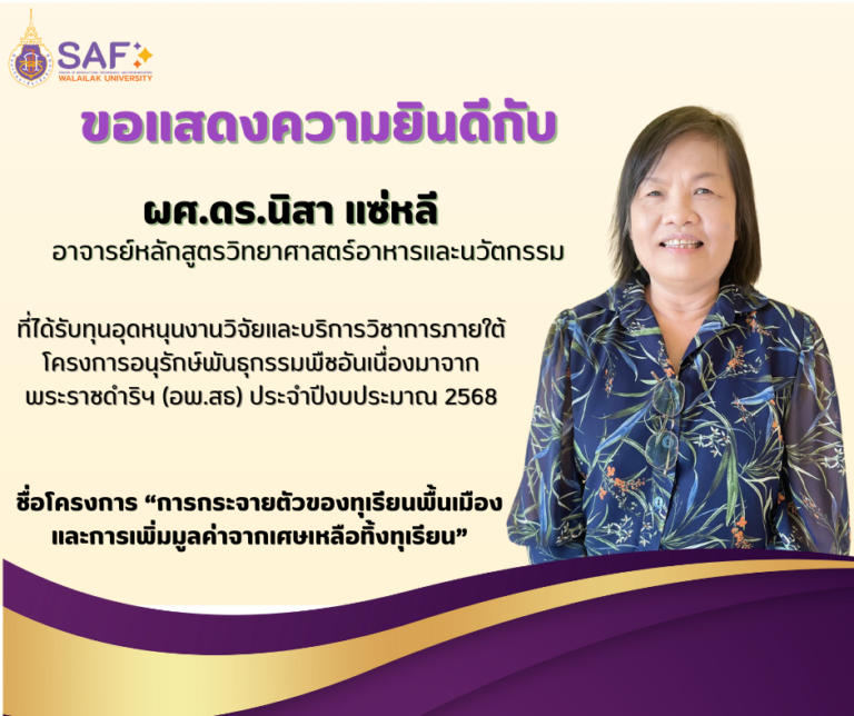 ทุนอุดหนุนงานวิจัยและบริการวิชาการ