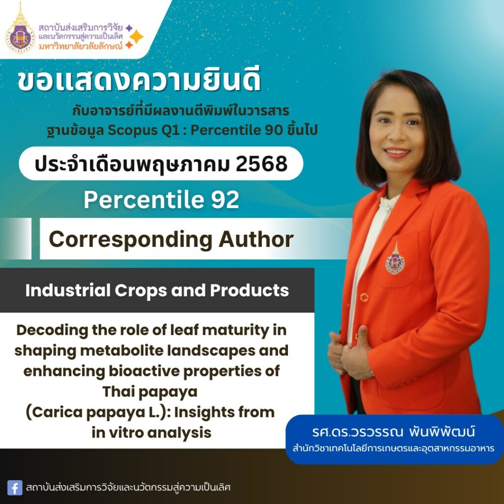 ผลงานตีพิมพ์ในวารสาร