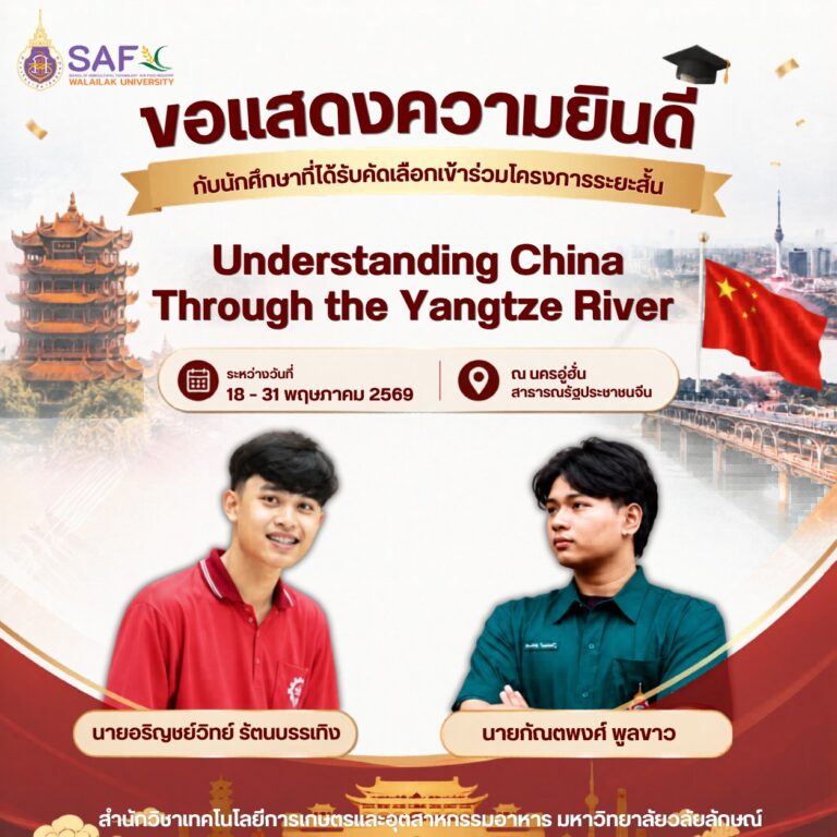 โครงการระยะสั้น "Understanding China Through the Yangtze River" (Program A)