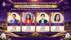 การจัดอันดับอยู่ใน TOP 25 Researchers